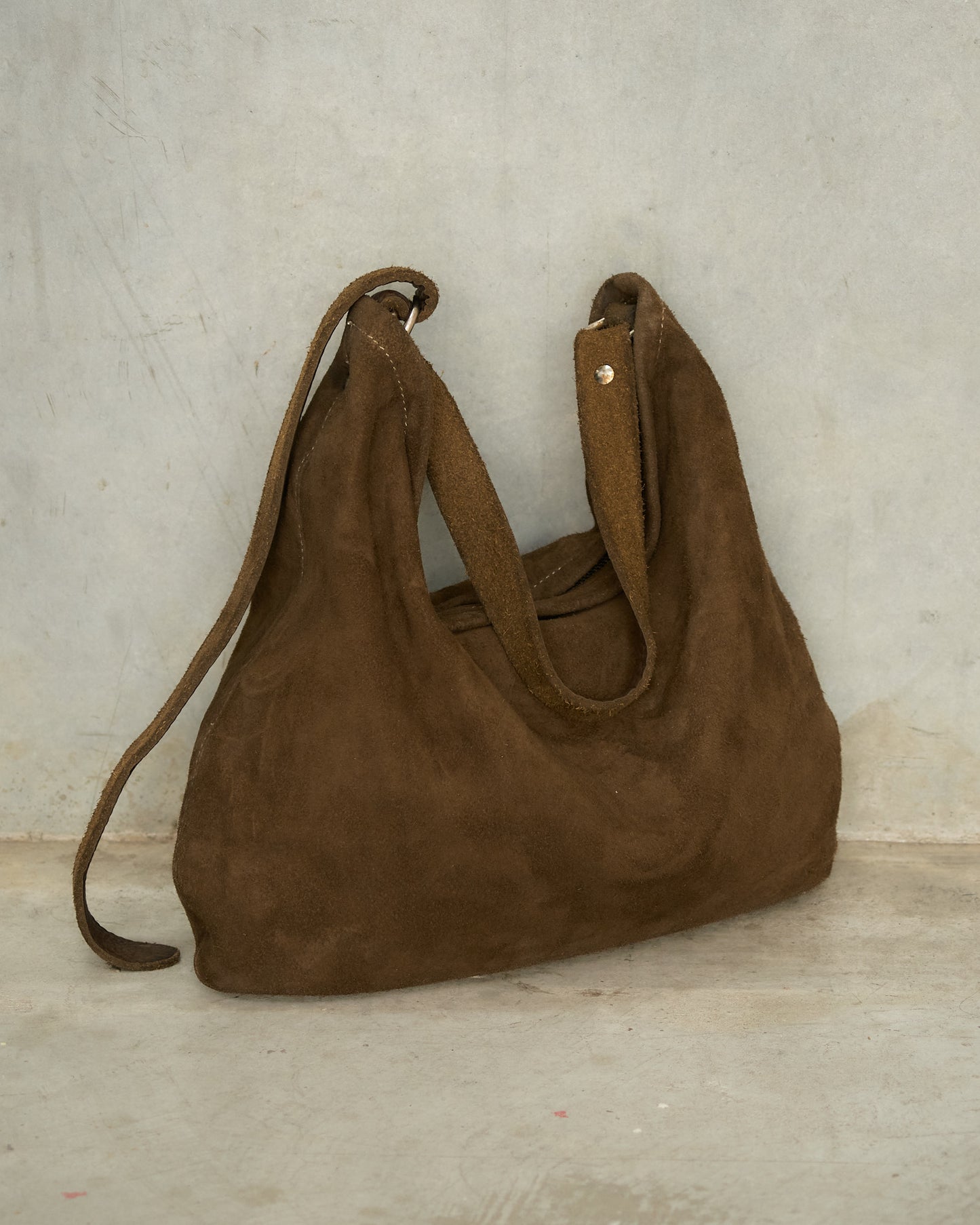 Olive Suede Q20 Cross Body Bag