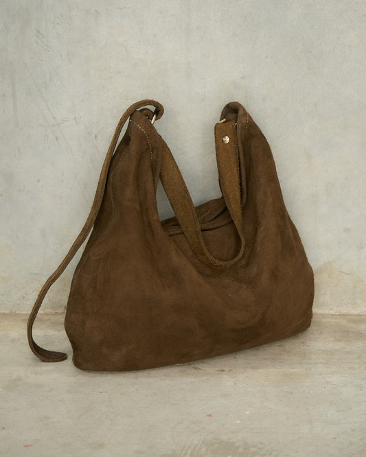 Olive Suede Q20 Cross Body Bag