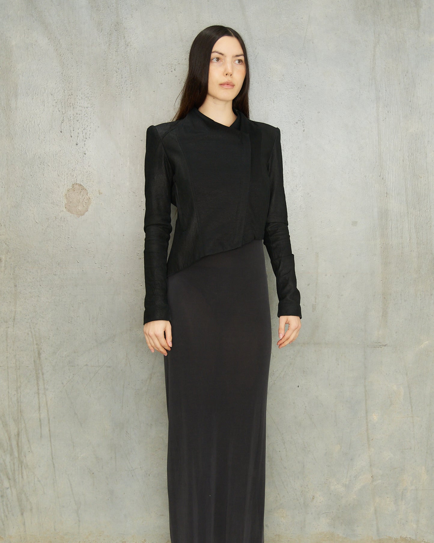 Helmut Lang Black Blistered Leather Jacket