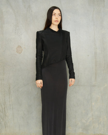 Helmut Lang Black Blistered Leather Jacket