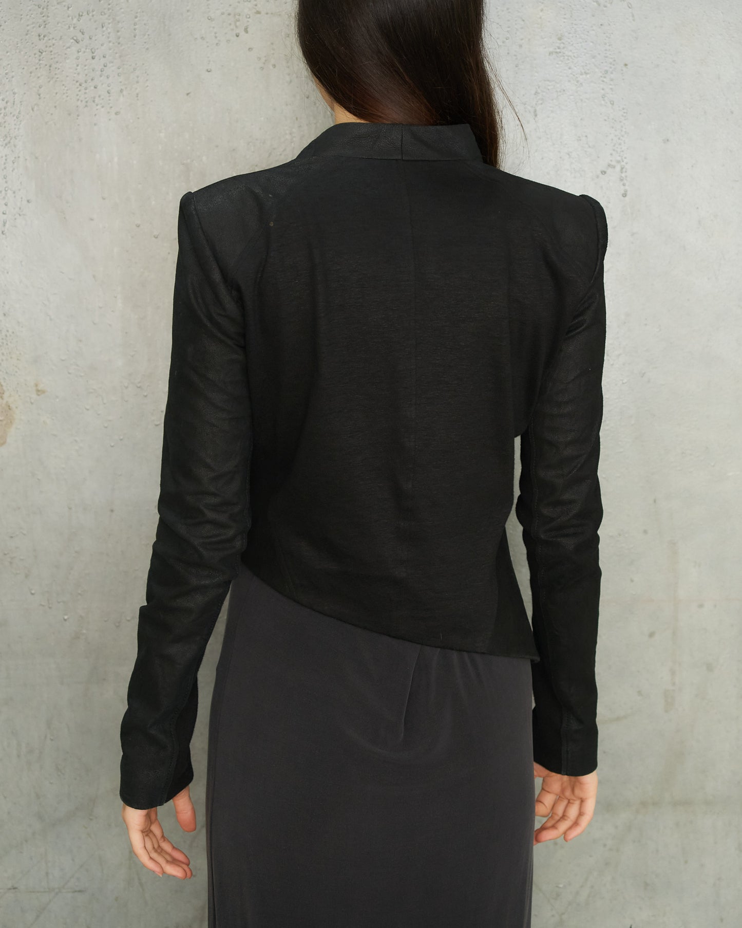 Helmut Lang Black Blistered Leather Jacket