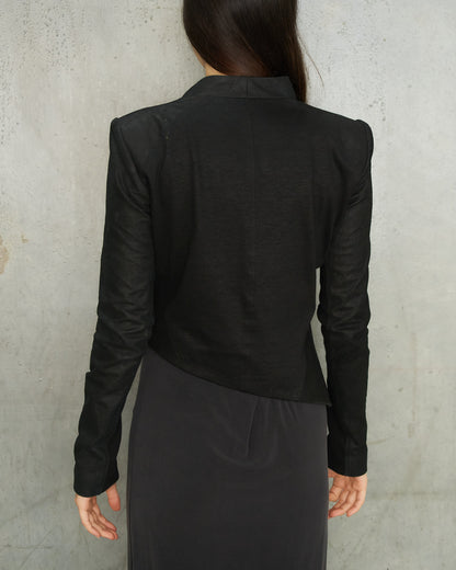 Helmut Lang Black Blistered Leather Jacket