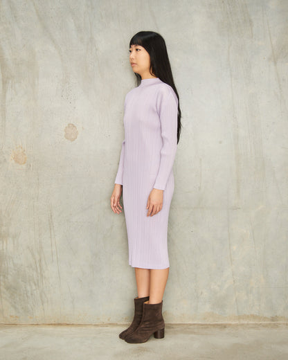 Light Purple Long Sleeve Turtleneck Dress