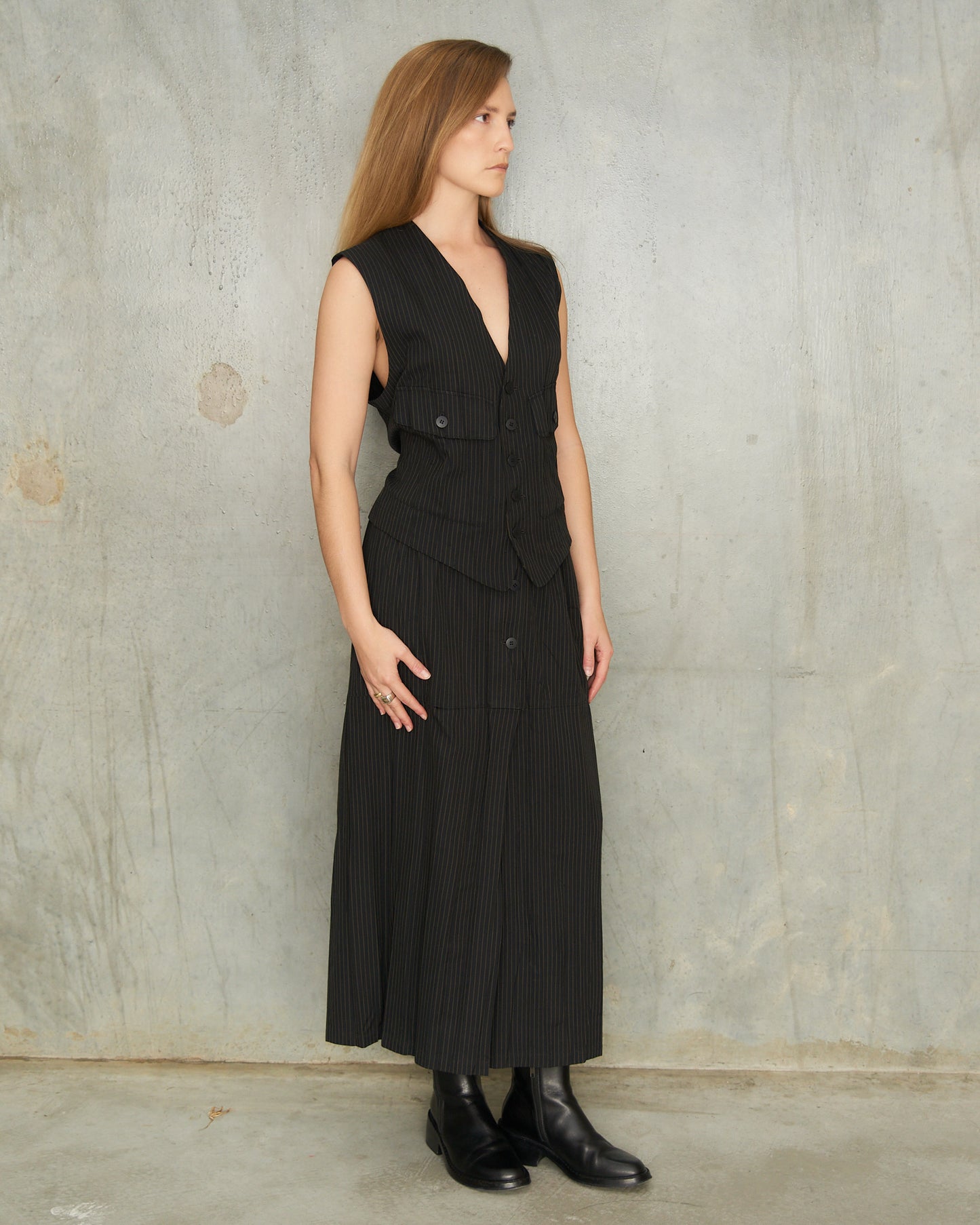 Issey Miyake Pinstripe 2 Piece Ensemble 