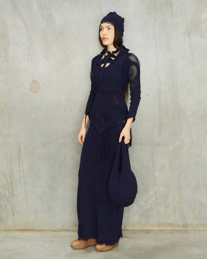 Issey Miyake SS1996 A-POC Navy Dress Ensemble