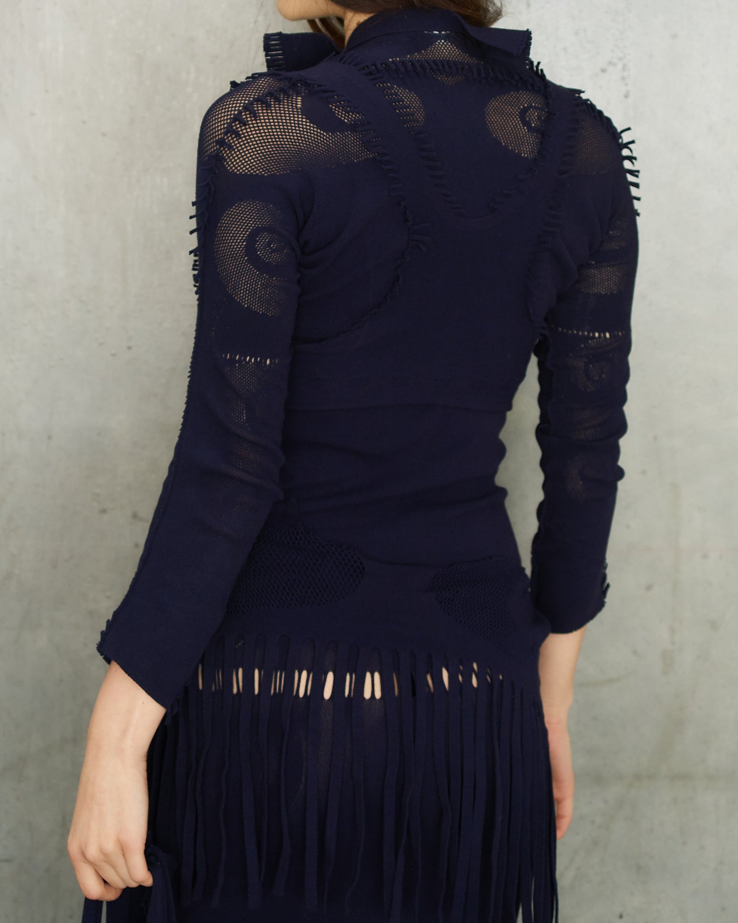 Issey Miyake SS1996 A-POC Navy Dress Ensemble