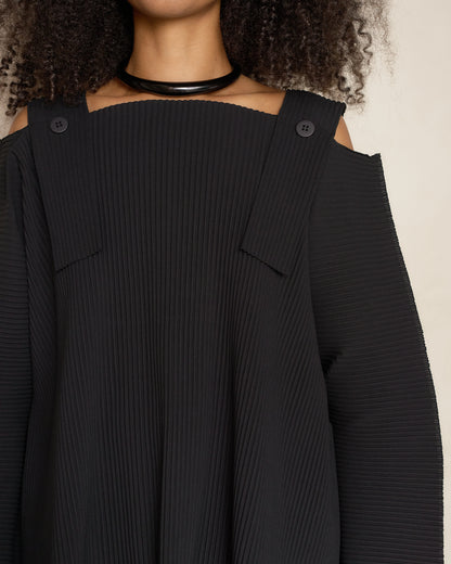 Black Belt Pleat Top