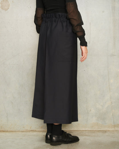Black Adjustable Long Skort