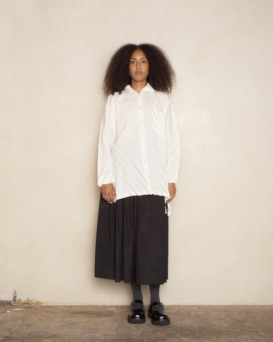 Off White Angle Pleats Longsleeve Shirt