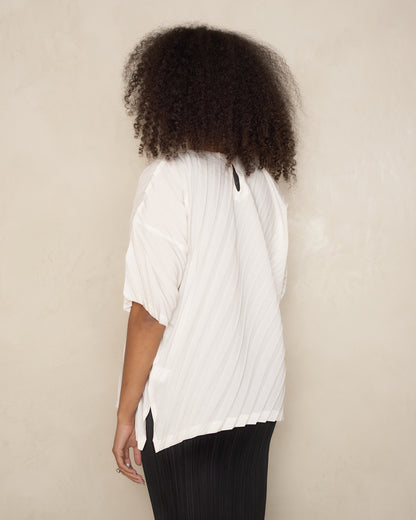 Off White Angle Pleats Short Sleeve Shirt
