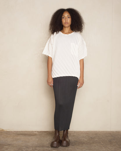 Off White Angle Pleats Short Sleeve Shirt
