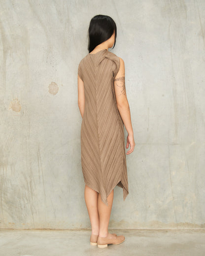 Greige Flap Flare Dress