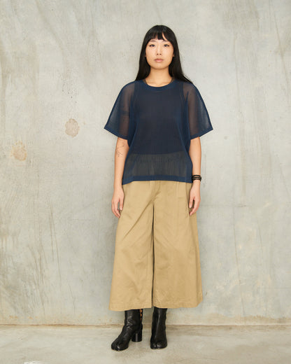 Navy Tatami Mesh T-Shirt