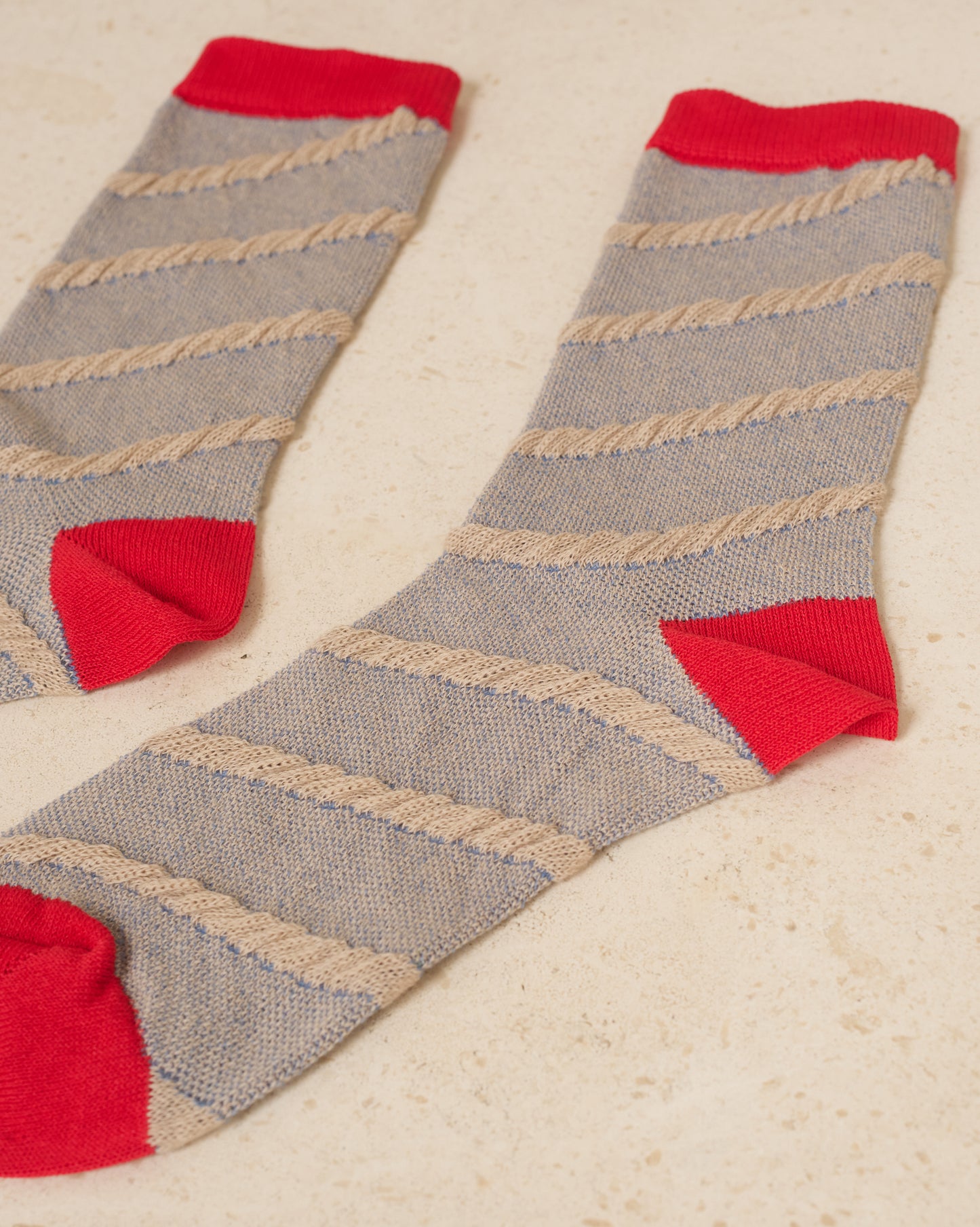 Red Trim Rope Socks