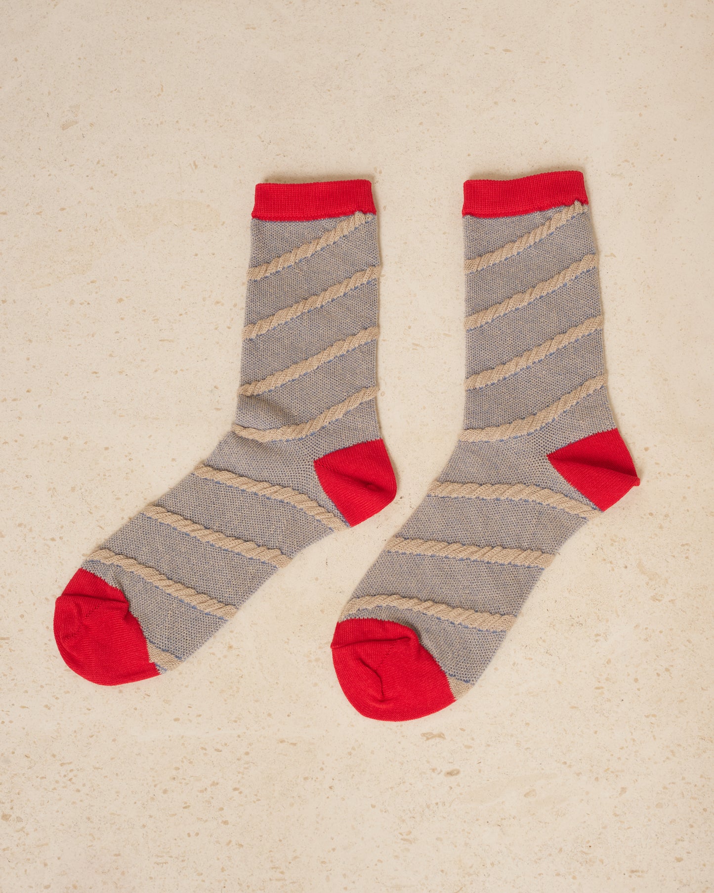 Red Trim Rope Socks