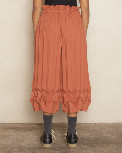 Terracotta Cube Pleat Trouser