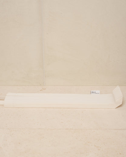 Cream Trunk Pleats Bag
