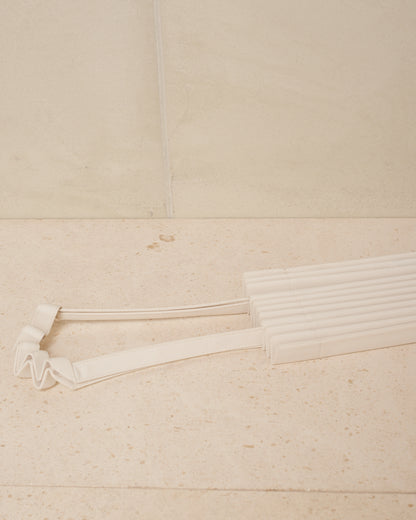 Cream Trunk Pleats Bag