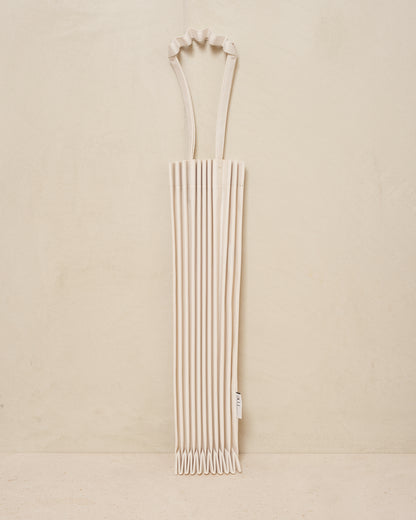 Cream Trunk Pleats Bag