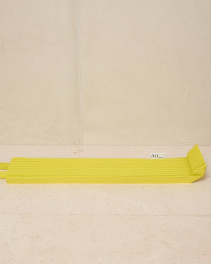 Lime Yellow Trunk Pleats Bag