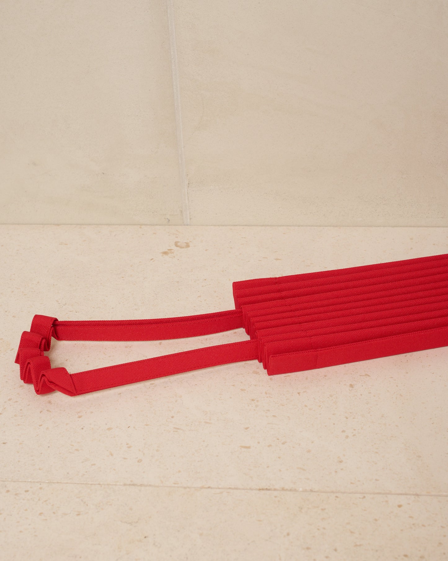Red Classic Trunk Pleats Bag