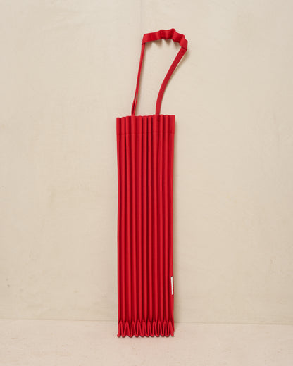 Red Classic Trunk Pleats Bag