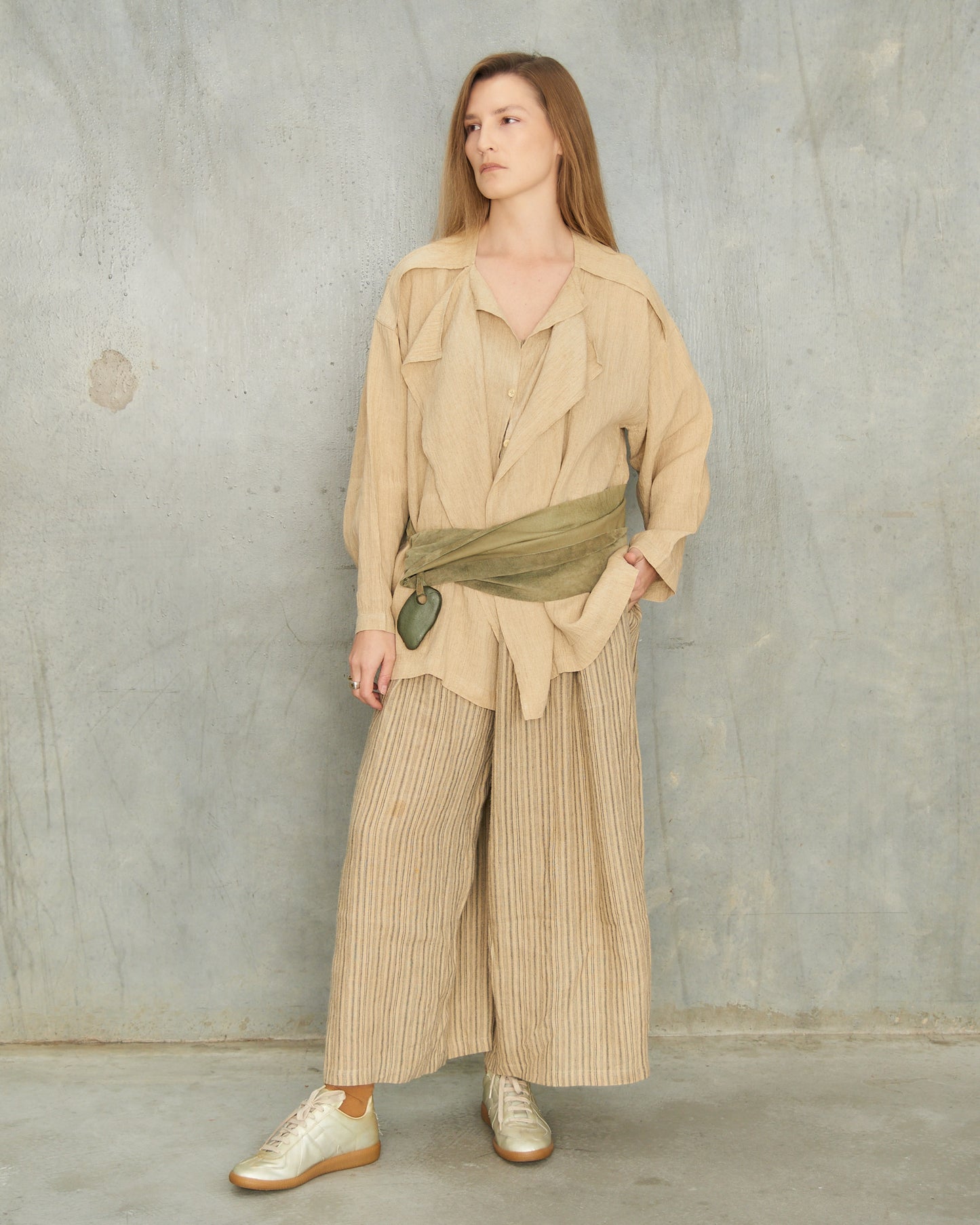 Issey Miyake Beige 3 Piece Ensemble