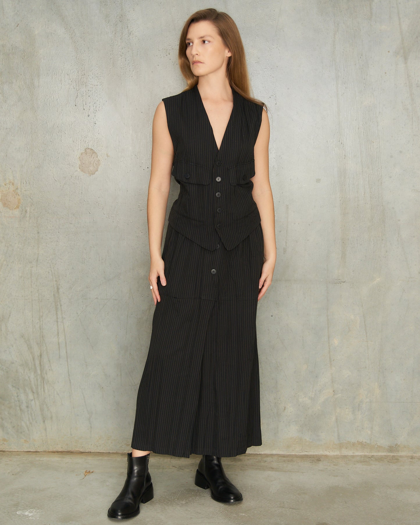 Issey Miyake Pinstripe 2 Piece Ensemble 