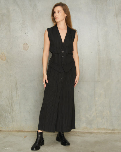 Issey Miyake Pinstripe 2 Piece Ensemble 
