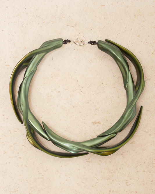 Olive Green Tendon Necklace