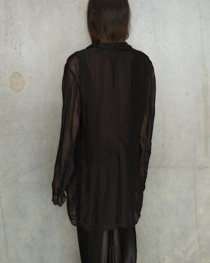 Black Chiffon Park Jacket