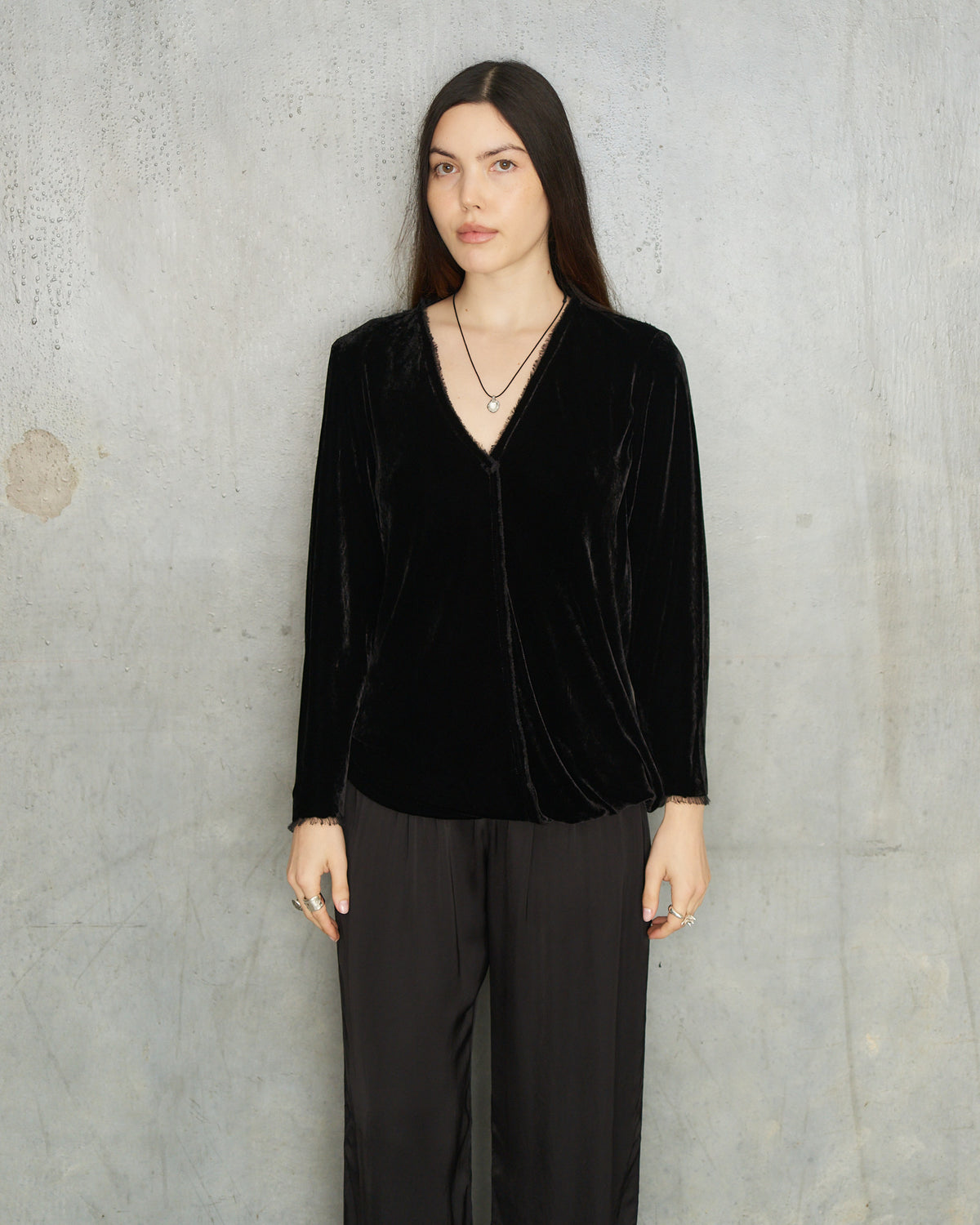 Black Velvet Baja Blouse