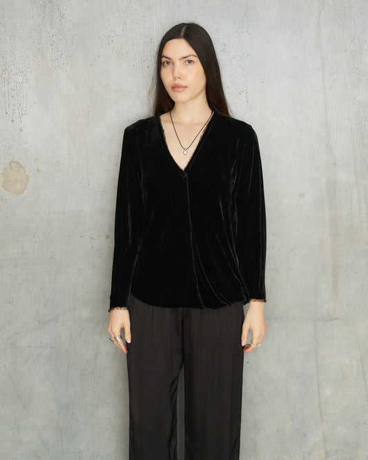 Black Velvet Baja Blouse