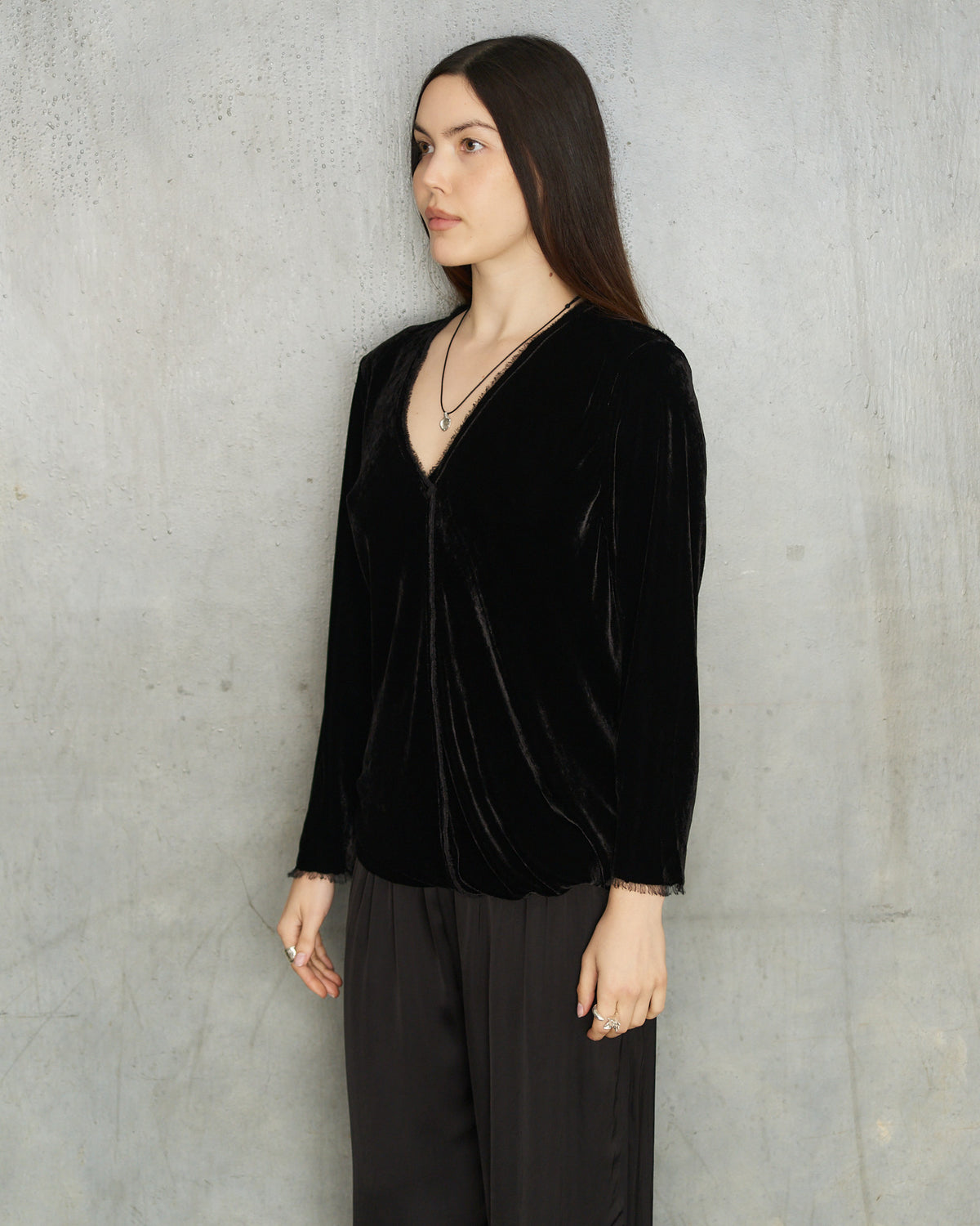 Black Velvet Baja Blouse