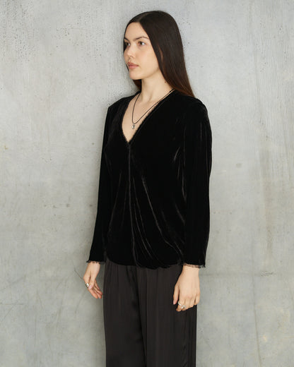 Black Velvet Baja Blouse