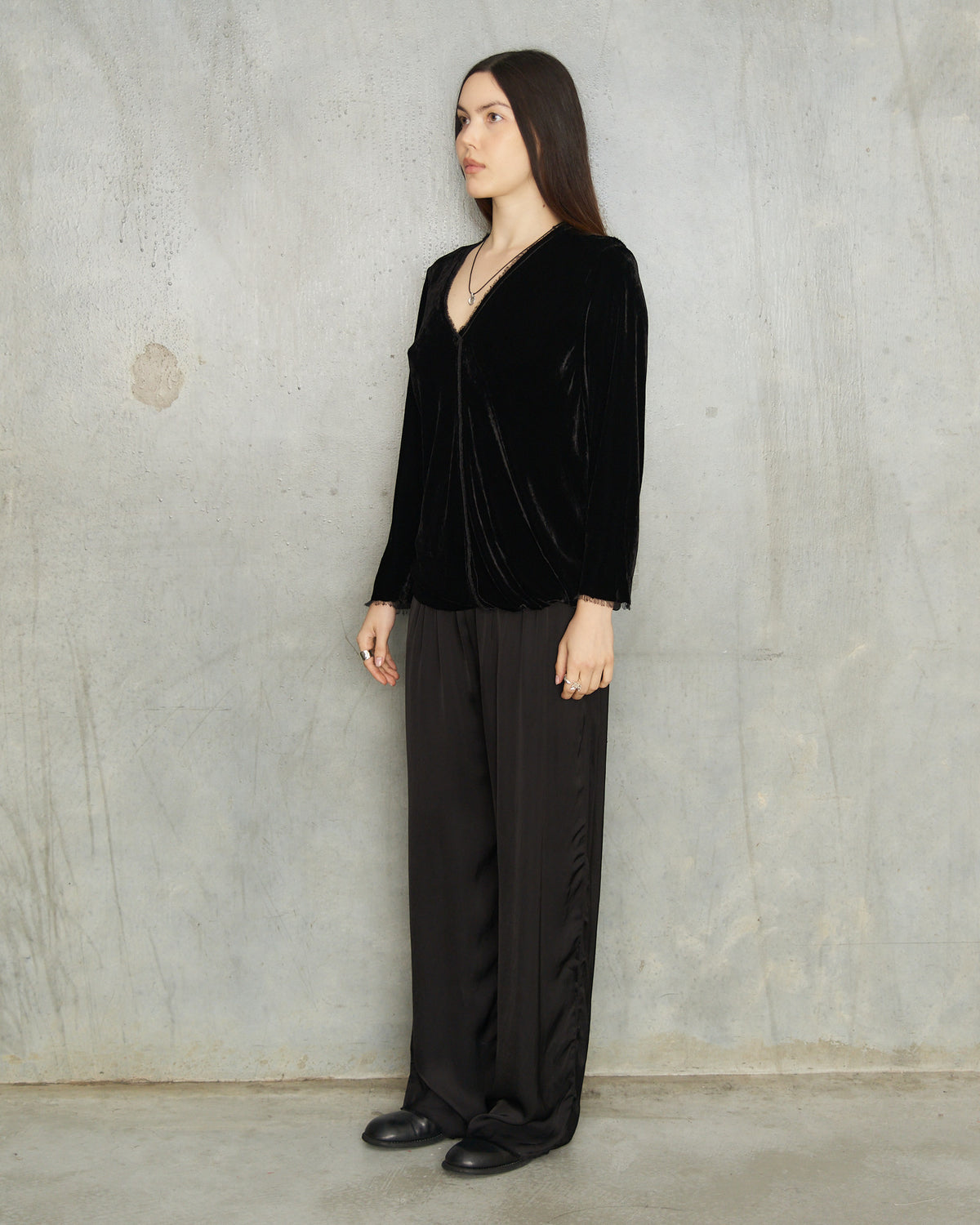 Black Velvet Baja Blouse