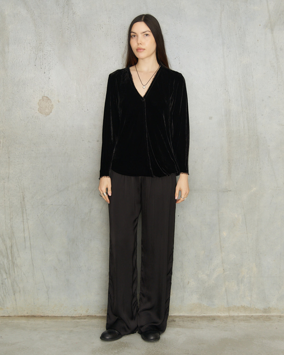 Black Velvet Baja Blouse
