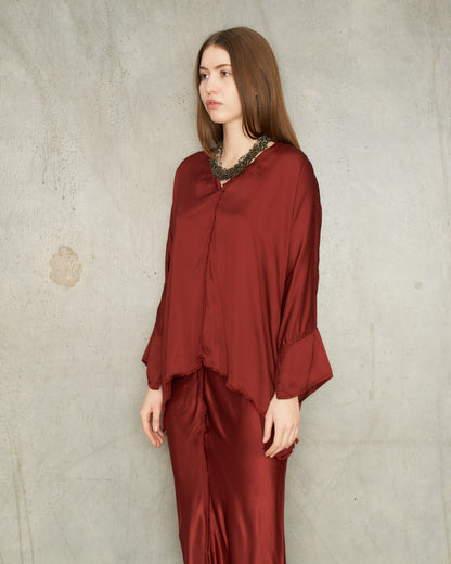Burgundy Layla Blouse