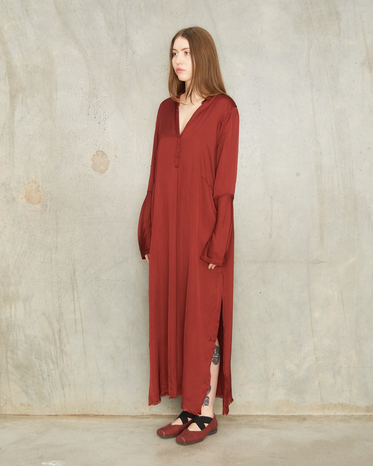 Burgundy Shei Dress