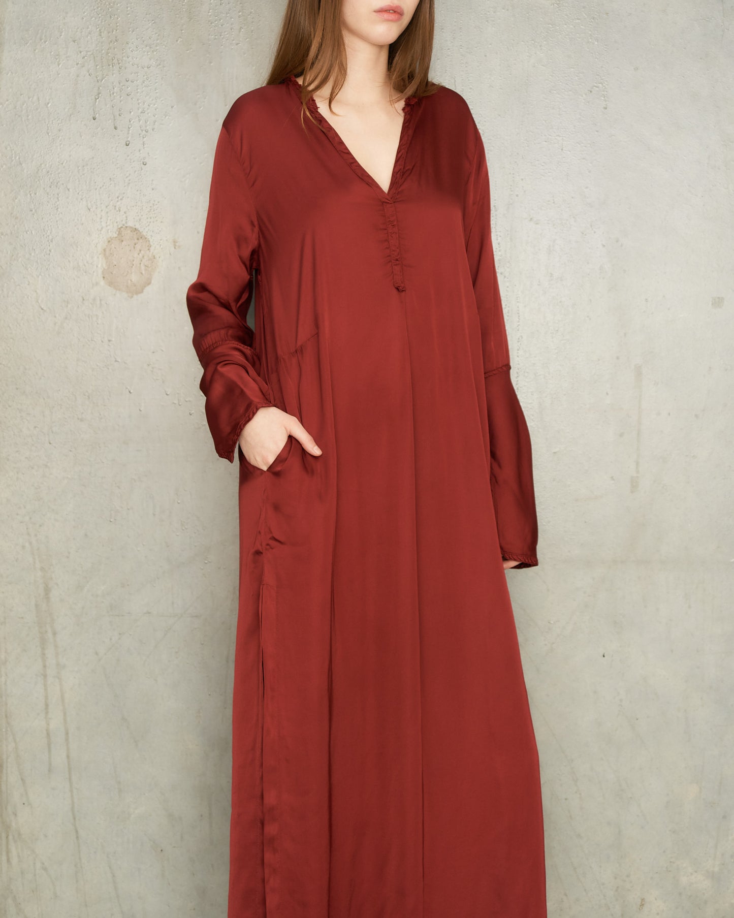 Burgundy Shei Dress