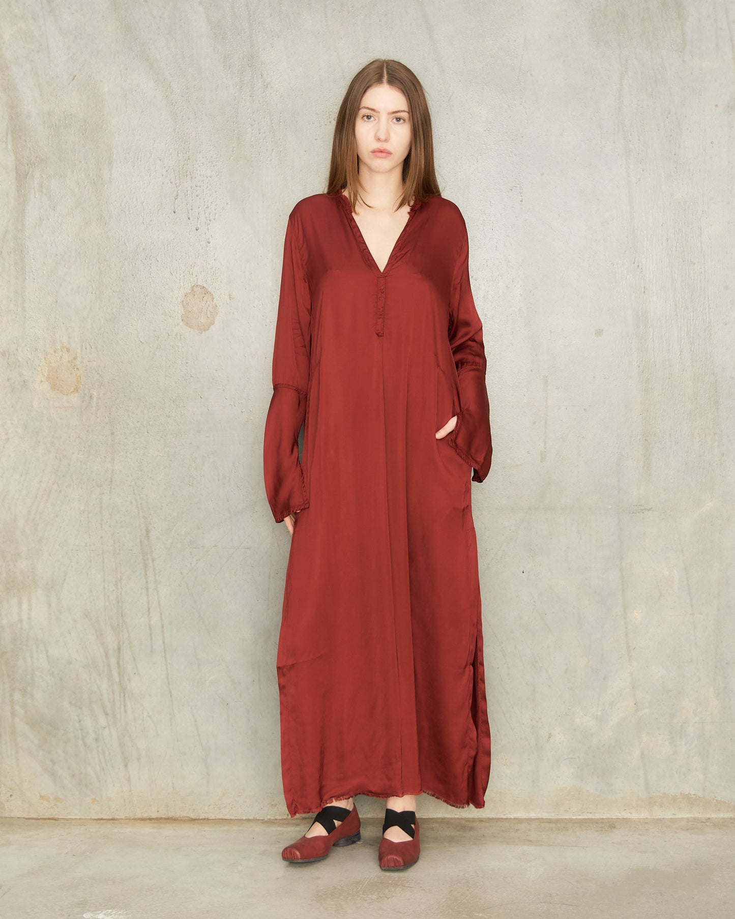 Burgundy Shei Dress