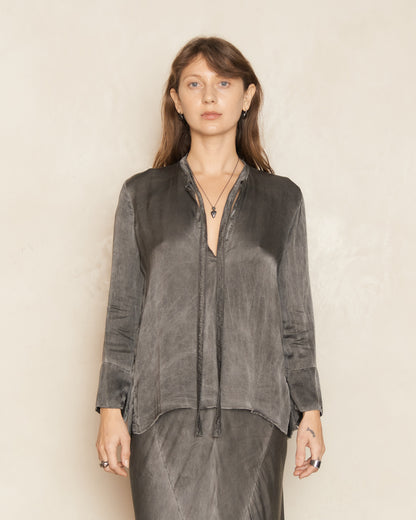 Distressed Grey Moulin Blouse
