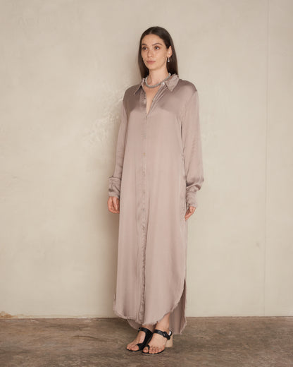 Elephant Buttoned Shirt Dress