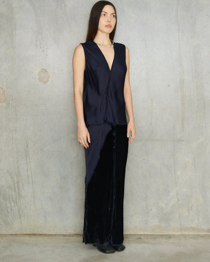Navy Velvet Ibiza Skirt
