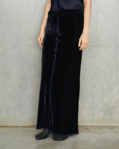 Navy Velvet Ibiza Skirt