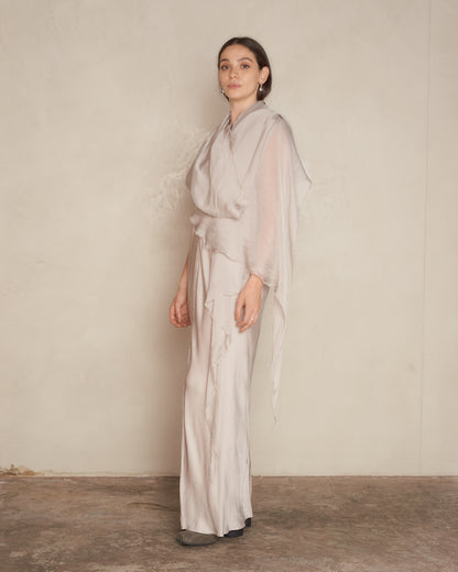 Nude Silk Scarf