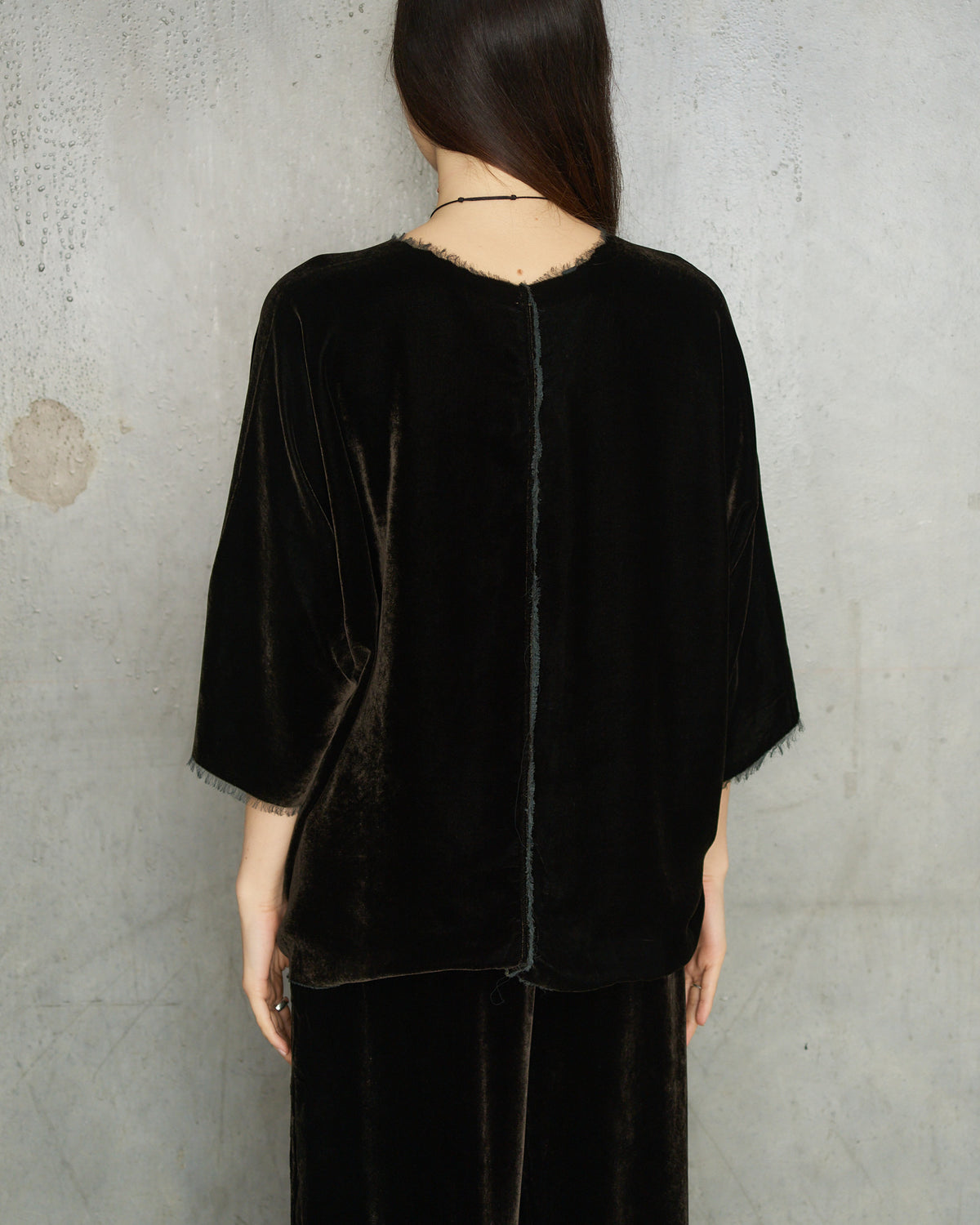 Olive Velvet Irit Blouse