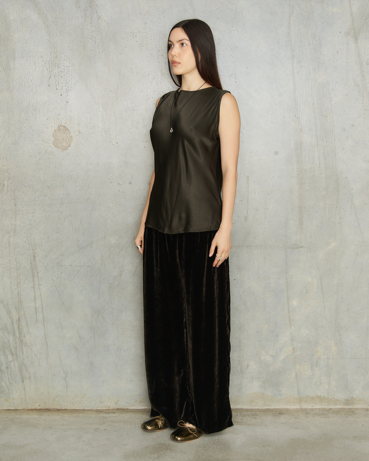 Olive Velvet Meloni Pants