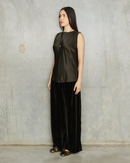Olive Velvet Meloni Pants