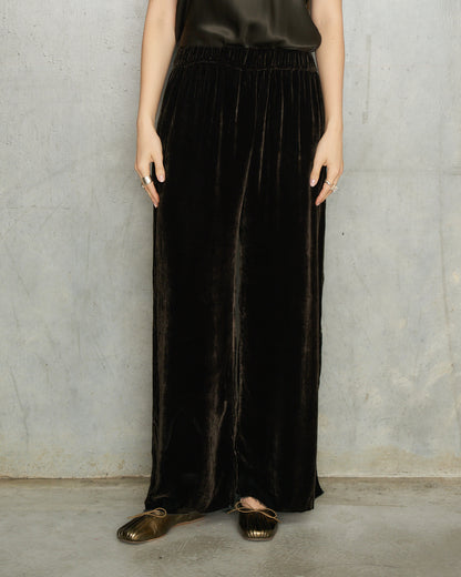 Olive Velvet Meloni Pants